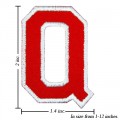 Alphabet Q Style-2 Embroidered Sew On Patch