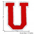 Alphabet U Style-2 Embroidered Sew On Patch