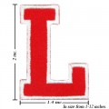 Alphabet L Style-2 Embroidered Sew On Patch