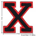 Alphabet X Style-1 Embroidered Sew On Patch