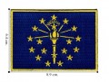 Indiana State Flag Embroidered Sew On Patch