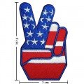 Victory Sign Style-2 Embroidered Sew On Patch
