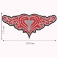 Heart Tribal Embroidered Sew On Patch