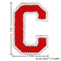 Alphabet C Style-2 Embroidered Sew On Patch