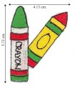 Double Crayons Embroidered Sew On Patch