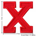 Alphabet X Style-2 Embroidered Sew On Patch