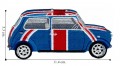 British Flag Car Embroidered Sew On Patch