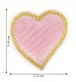 Pink Cushion Heart Embroidered Sew On Patch