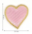 Pink Cushion Heart Embroidered Sew On Patch