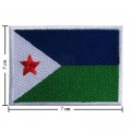 Djibouti Nation Flag Style-1 Embroidered Sew On Patch