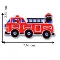 Children's Red Fire Engine Truck Embroidered Sew On Patch