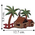 Tiki Hut Style-2 Embroidered Sew On Patch