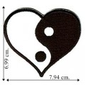 Yin-Yang Heart Embroidered Sew On Patch