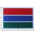 Gambia Nation Flag Style-1 Embroidered Sew On Patch