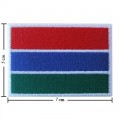 Gambia Nation Flag Style-1 Embroidered Sew On Patch