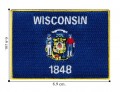 Wisconsin State Flag Embroidered Sew On Patch