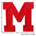 Alphabet M Style-3 Embroidered Sew On Patch