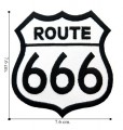 Route-666 Sign Style-1 Embroidered Sew On Patch