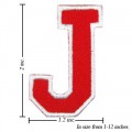 Alphabet J Style-2 Embroidered Sew On Patch